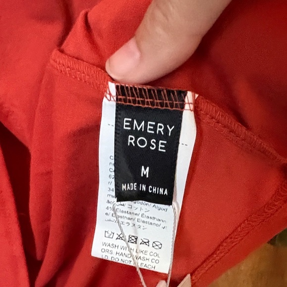 NWT Emery Rose Women’s Burnt Orange Midi Knot Dress - Picture 2 of 6